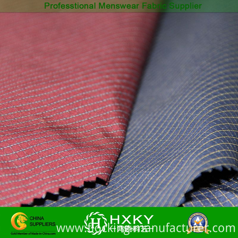 Ripstop Polyester Yarn Dyed Fabric for Menswear Lining or Shirt